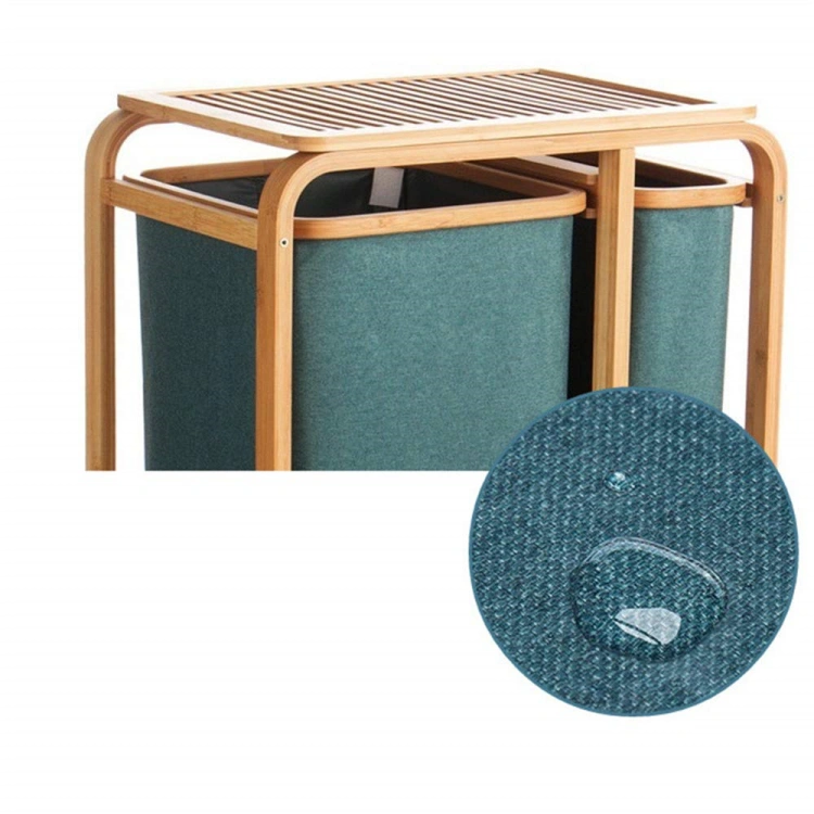 High-End Waterproof Bathroom Bamboo Washing Basket Wholesale - 图片 2
