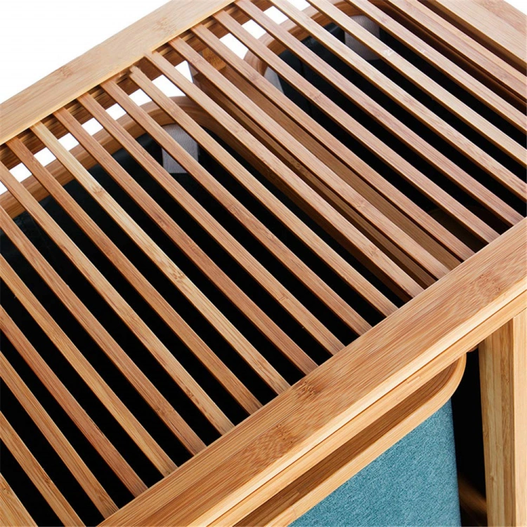 High-End Waterproof Bathroom Bamboo Washing Basket Wholesale - 图片 3