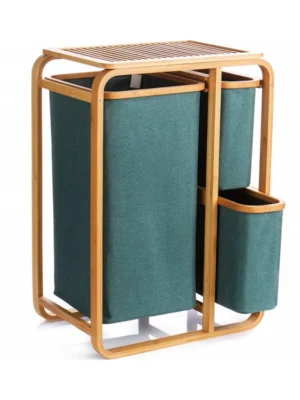 High-End Waterproof Bathroom Bamboo Washing Basket Wholesale
