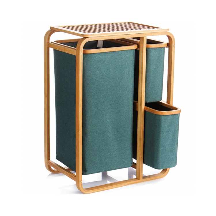 High-End Waterproof Bathroom Bamboo Washing Basket Wholesale
