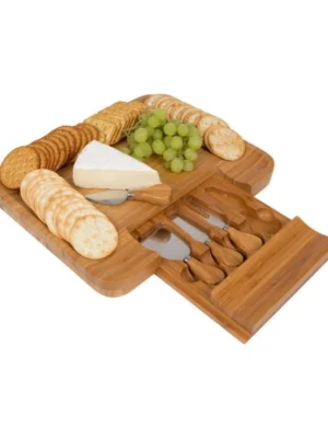 Bamboo Cheese Board With Drawer