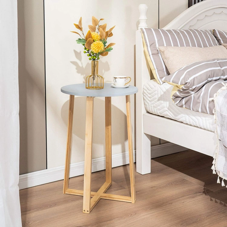 Round Bamboo Coffee Table - 图片 3