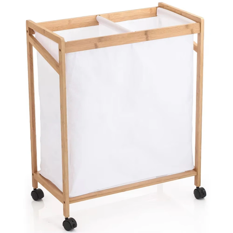 Rolling Canvas Laundry Cart