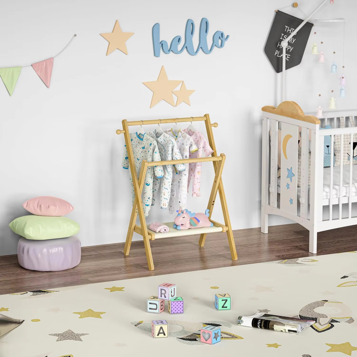 Baby Double Clothes Rail - 图片 3