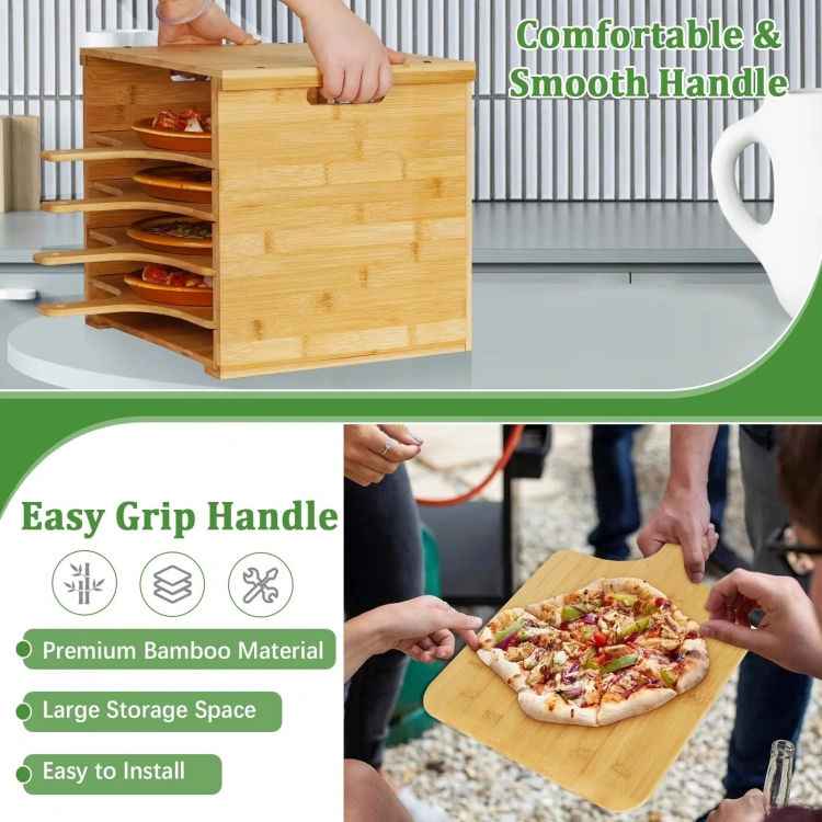 Bamboo Pizza Peel Rack - 图片 4