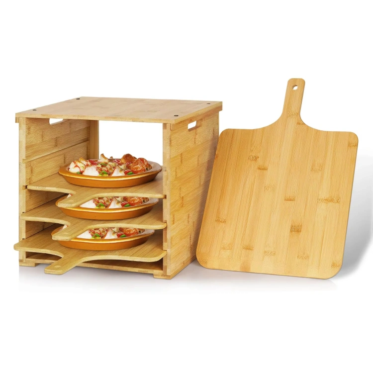 Bamboo Pizza Peel Rack