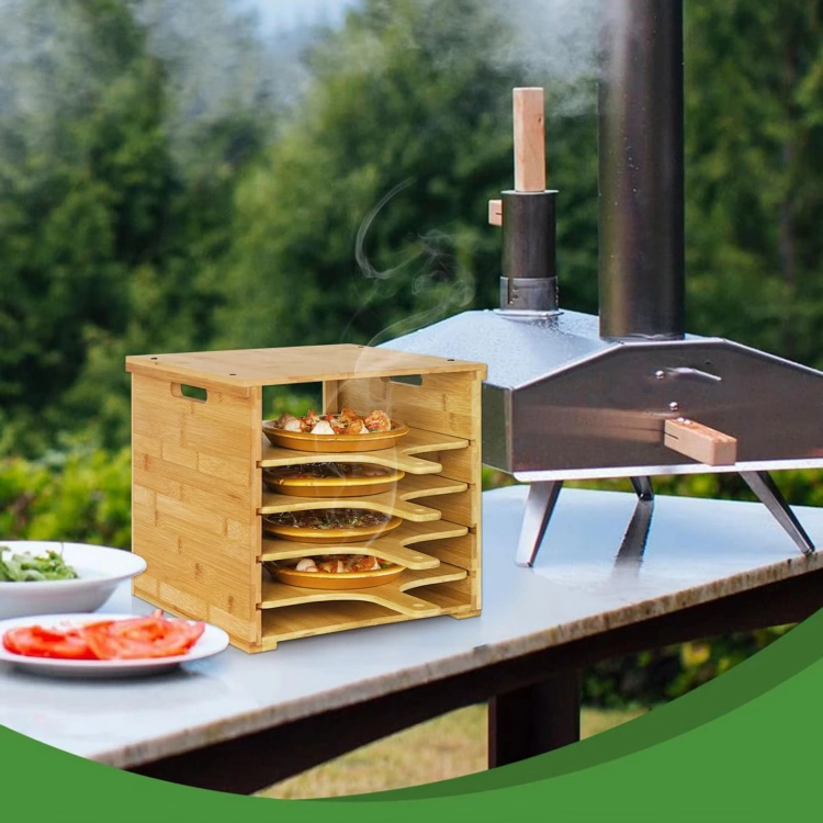 Bamboo Pizza Peel Rack - 图片 2