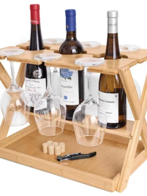 Bamboo Wine Bottle Holder