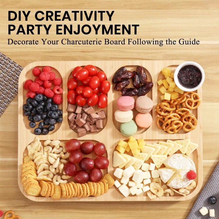 Bamboo Cheese Cracker Tray - 图片 6