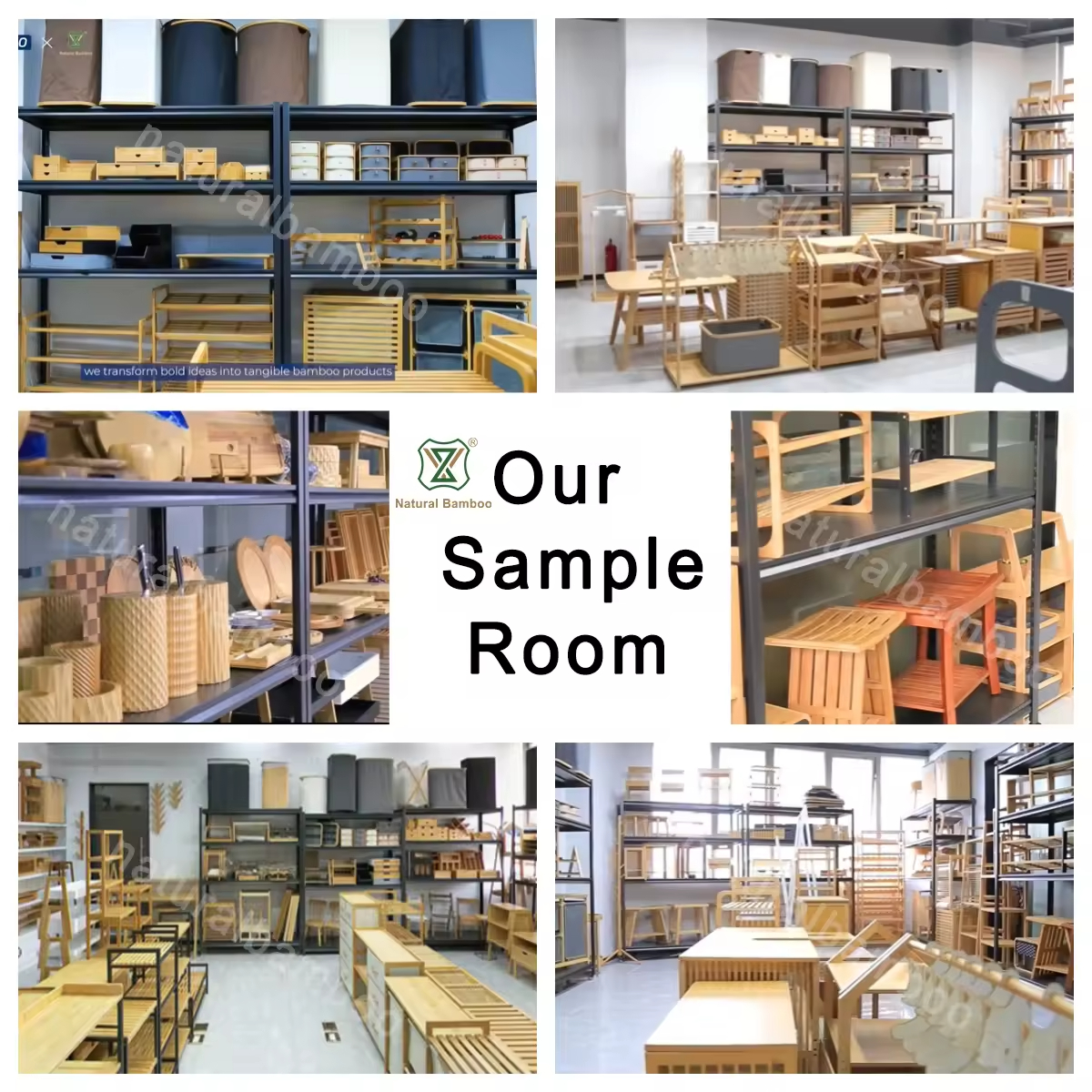 Bamboo and Wood Coat Rack - 图片 4