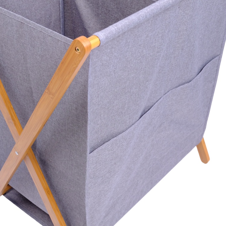 Bamboo Double Laundry Hamper - 图片 4