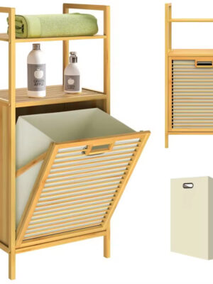 Bamboo Laundry Basket With Lid