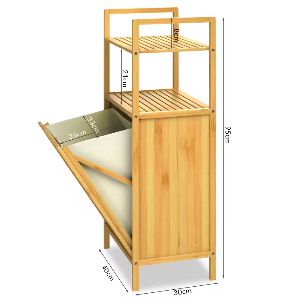 Bamboo Laundry Basket With Lid - 图片 5