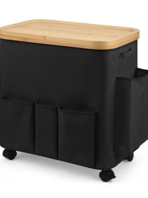 Laundry Basket With Wheels And Lid